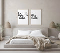 Set of 2 His Side Her Side Prints | Couple Wall Art - Larosier Prints