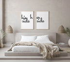 Set of 2 His Side Her Side Prints | Couple Wall Art - Larosier Prints
