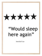 Would Sleep Here Again Print | Bedroom Wall Art - Larosier Prints