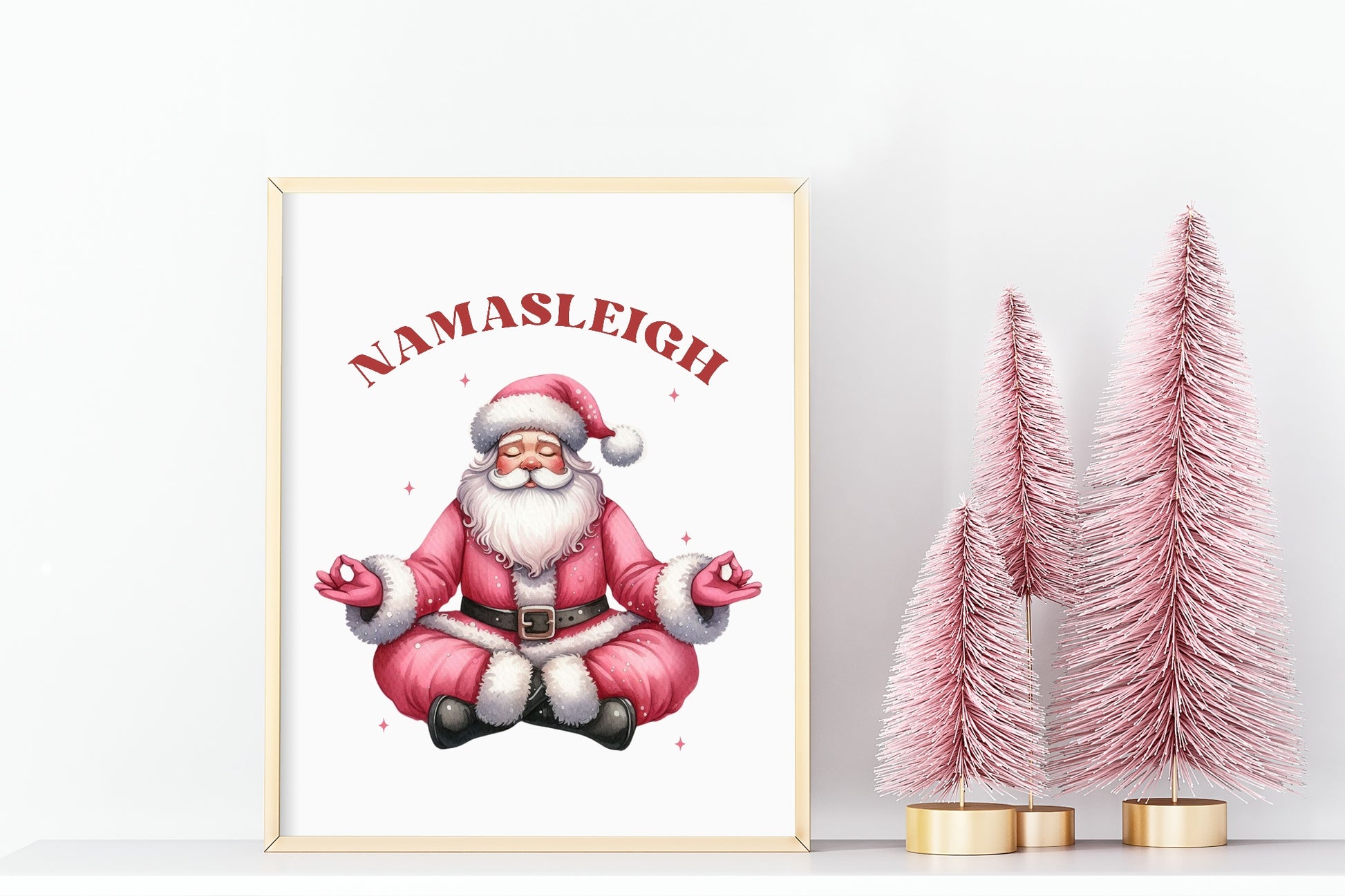 Namasleigh Santa Print | Christmas Wall Art