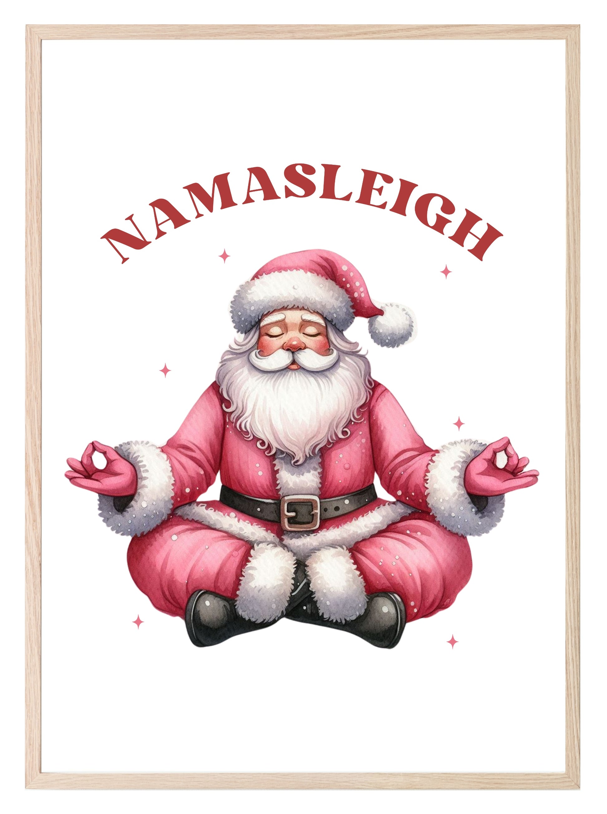 Namasleigh Santa Print | Christmas Wall Art