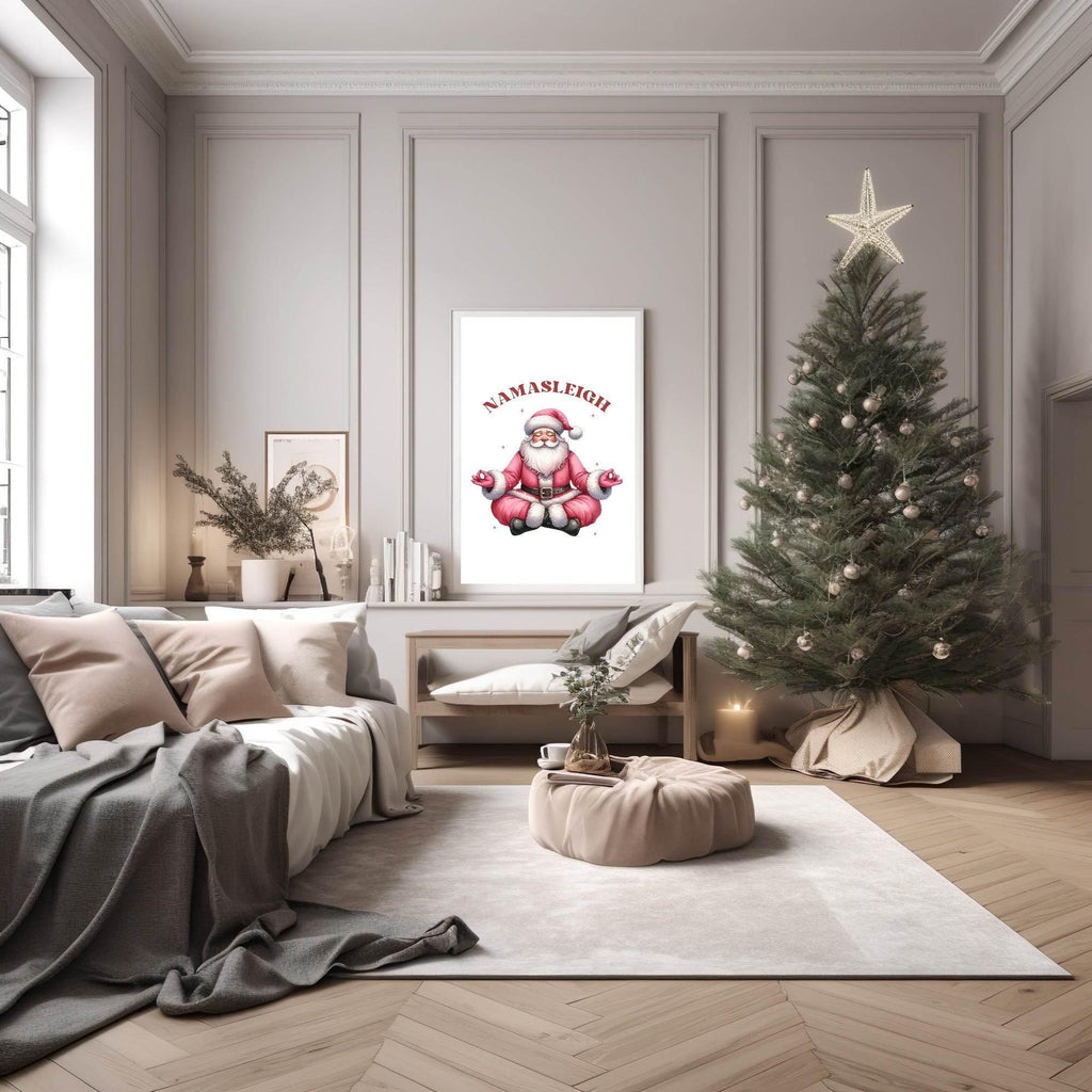 Namasleigh Santa Print | Christmas Wall Art - Larosier Prints