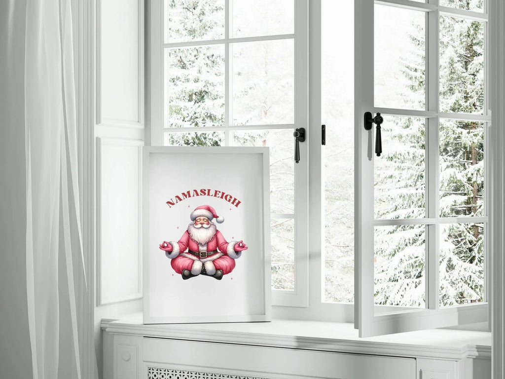 Namasleigh Santa Print | Christmas Wall Art - Larosier Prints