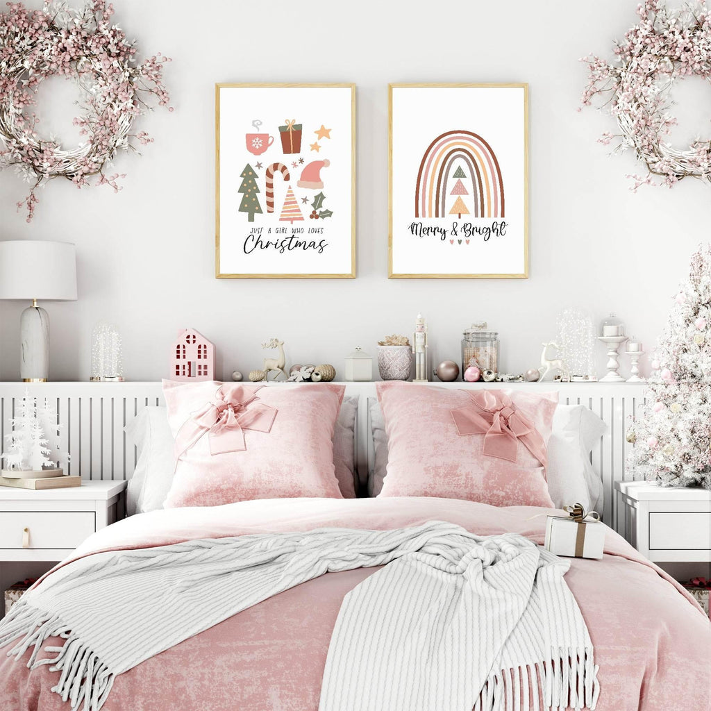 Just A Girl Who Loves Christmas Print | Christmas Art - Larosier Prints