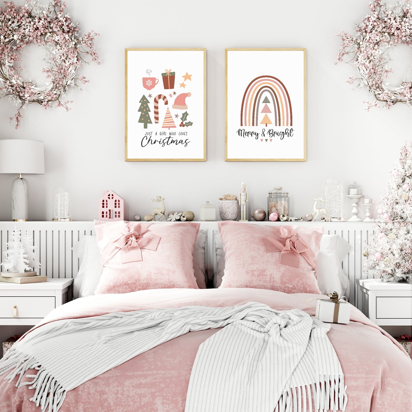 Just A Girl Who Loves Christmas Print | Christmas Art