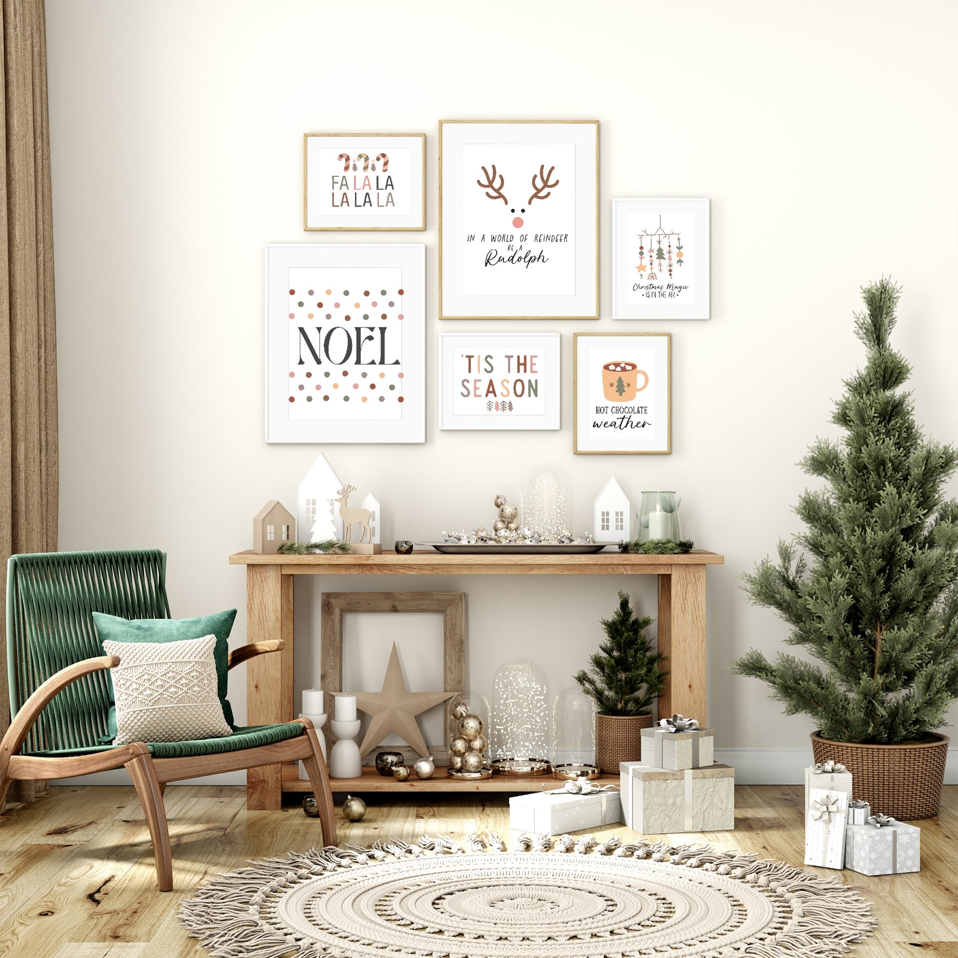 Fa La La La Print | Christmas Art