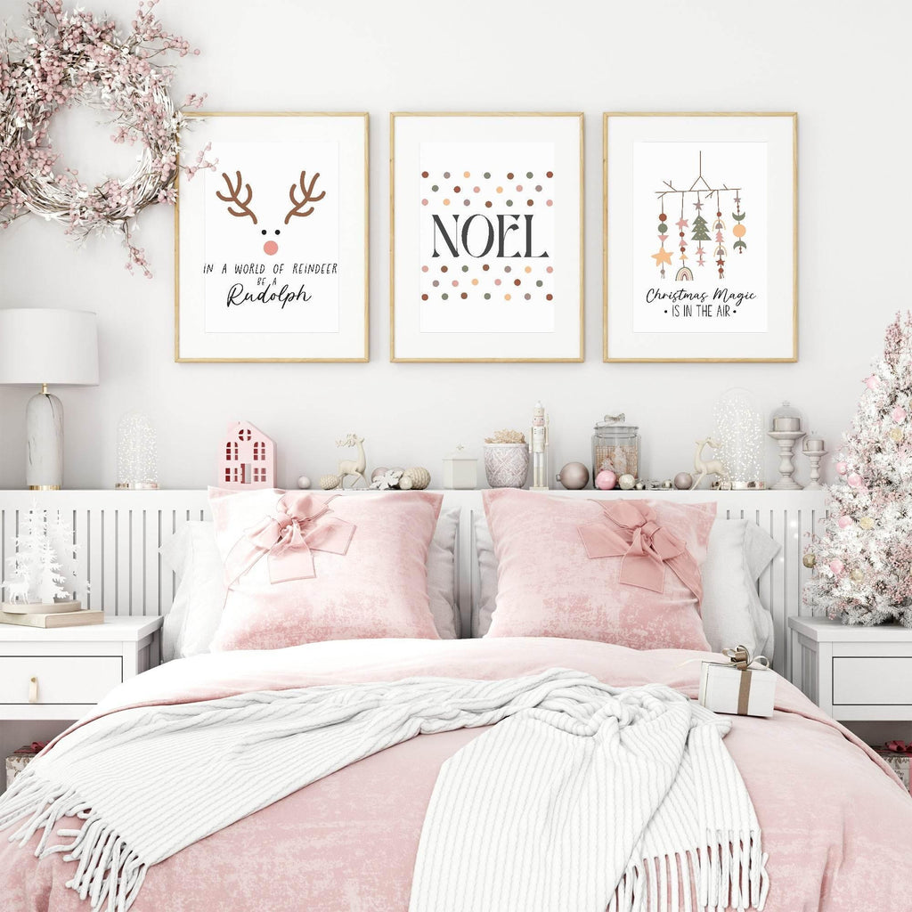 Noel Print | Polka Dots | Christmas Art - Larosier Prints