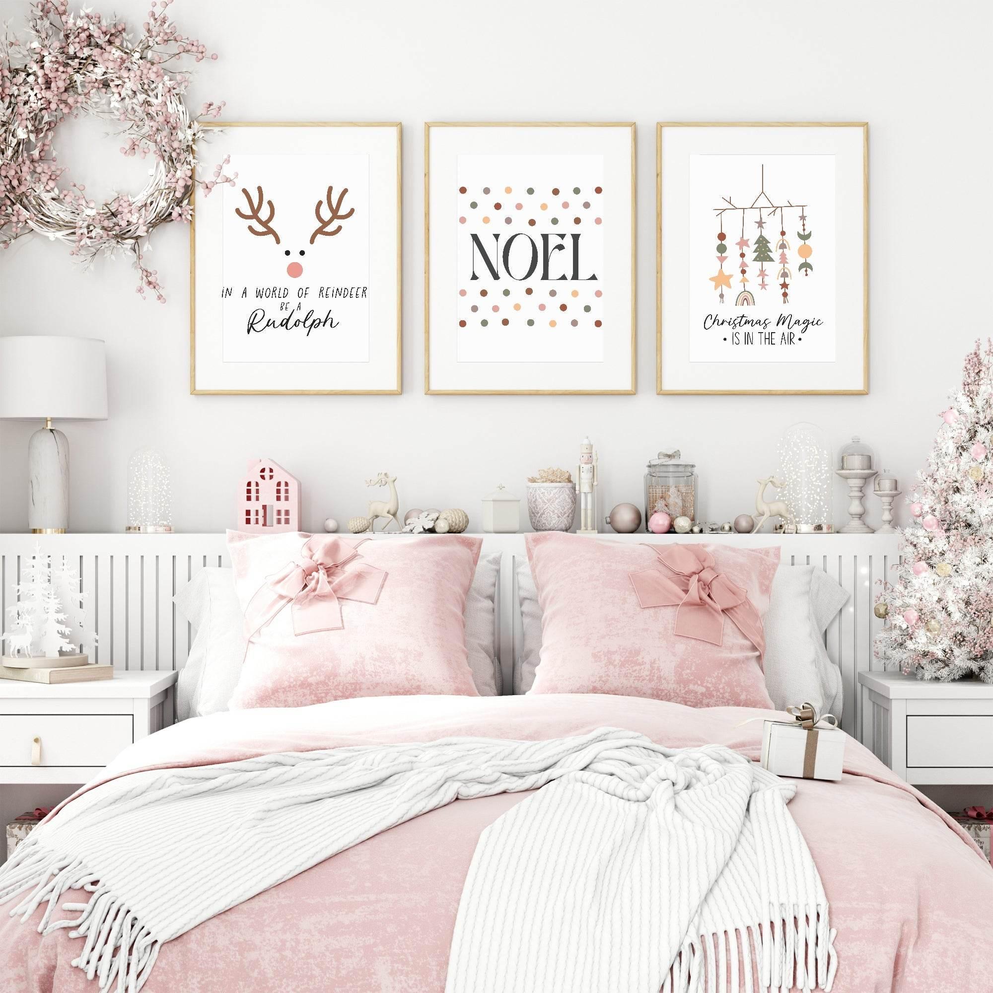 Noel Print | Polka Dots | Christmas Art - Larosier Prints