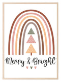 Merry & Bright Print | Christmas Art - Larosier Prints