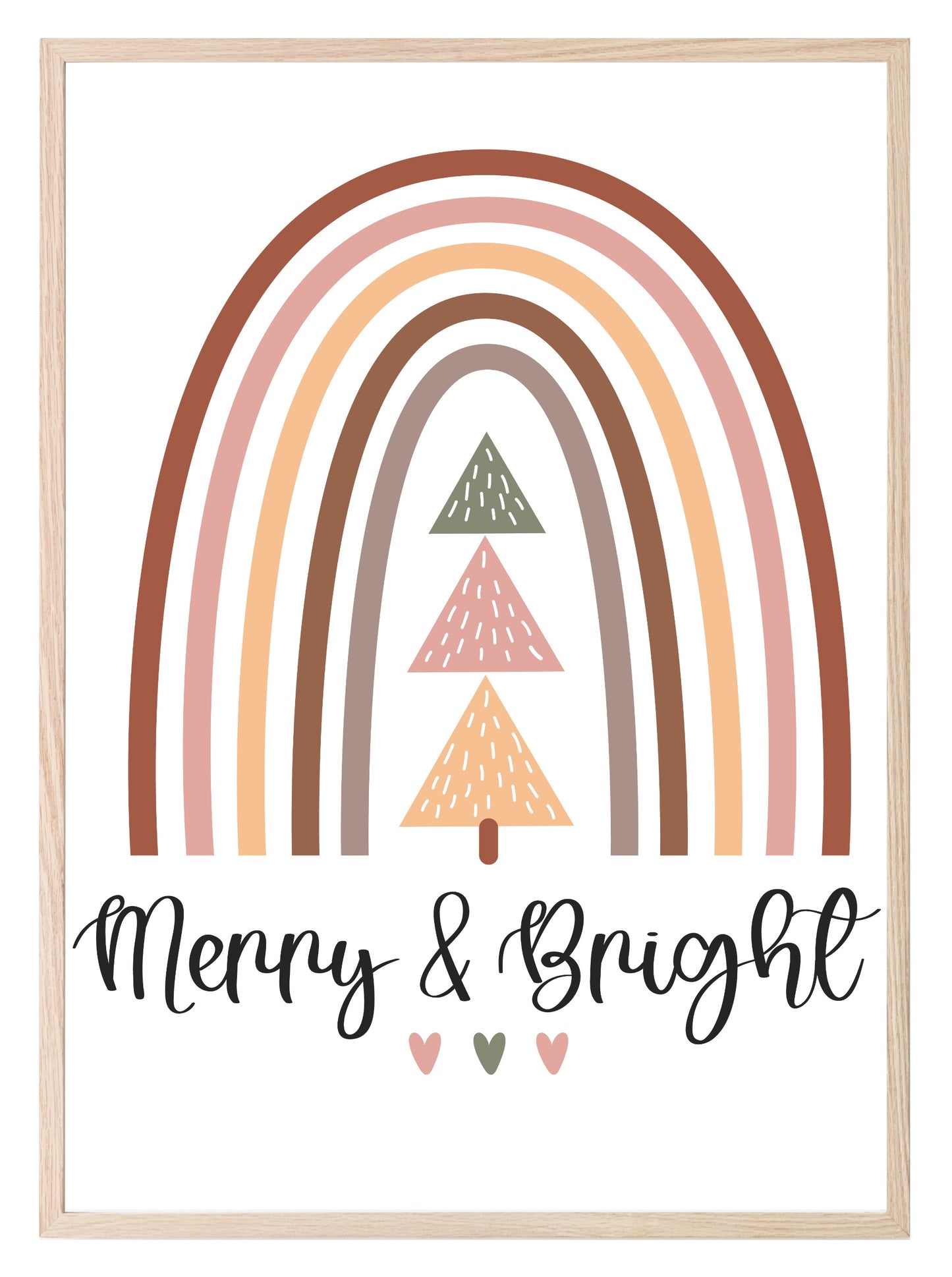 Merry & Bright Print | Christmas Art