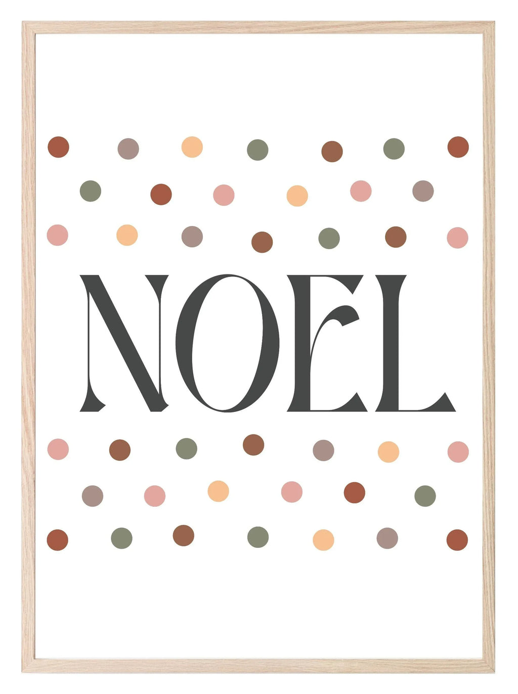 Noel Print | Polka Dots | Christmas Art - Larosier Prints