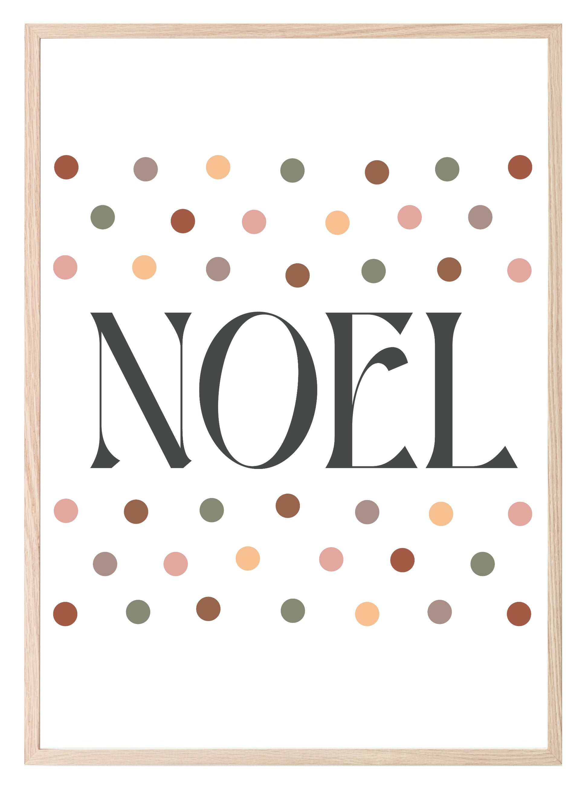 Noel Print | Polka Dots | Christmas Art