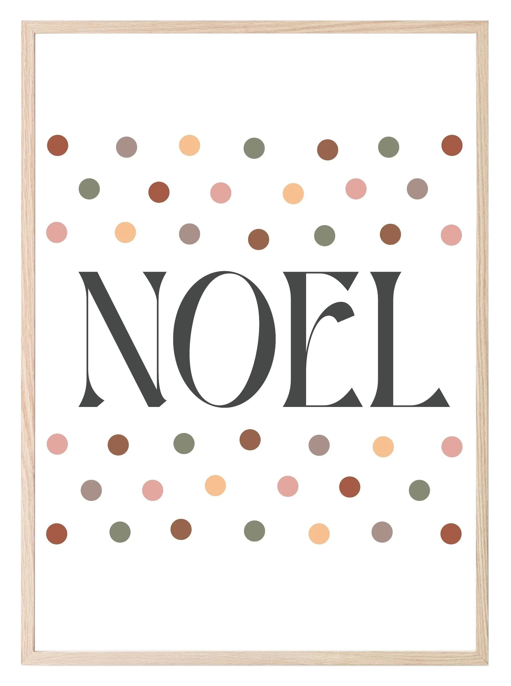 Noel Print | Polka Dots | Christmas Art - Larosier Prints