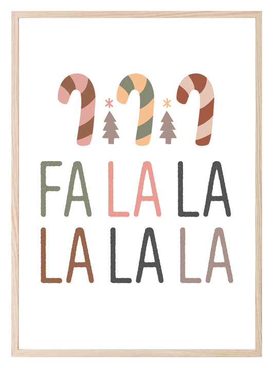 Fa La La La Print | Christmas Art