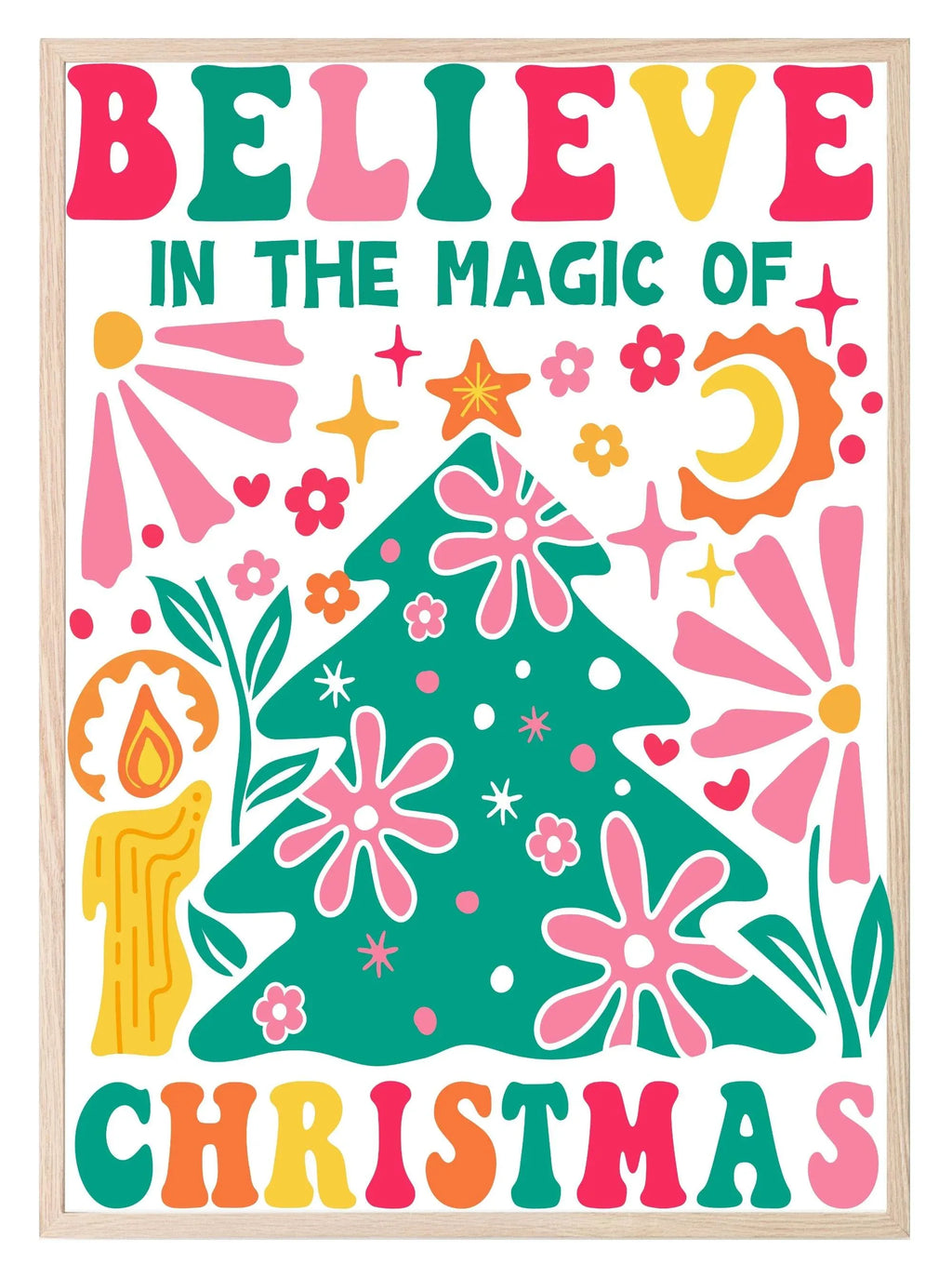 Believe In The Magic Of Christmas Print | Christmas Art - Larosier Prints