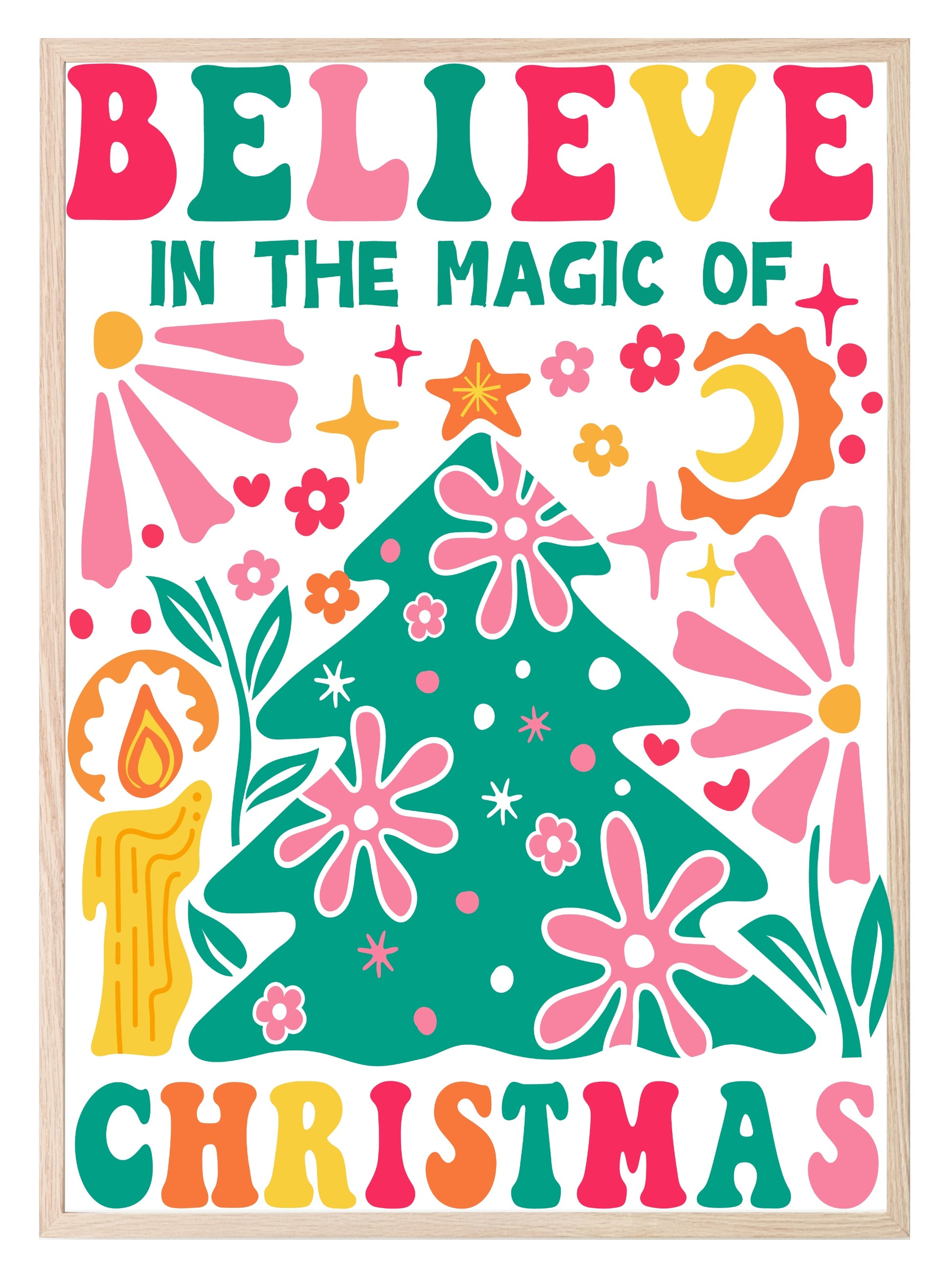 Believe In The Magic Of Christmas Print | Christmas Art