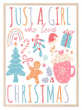 Just A Girl Who Loves Christmas II Print | Christmas Art - Larosier Prints