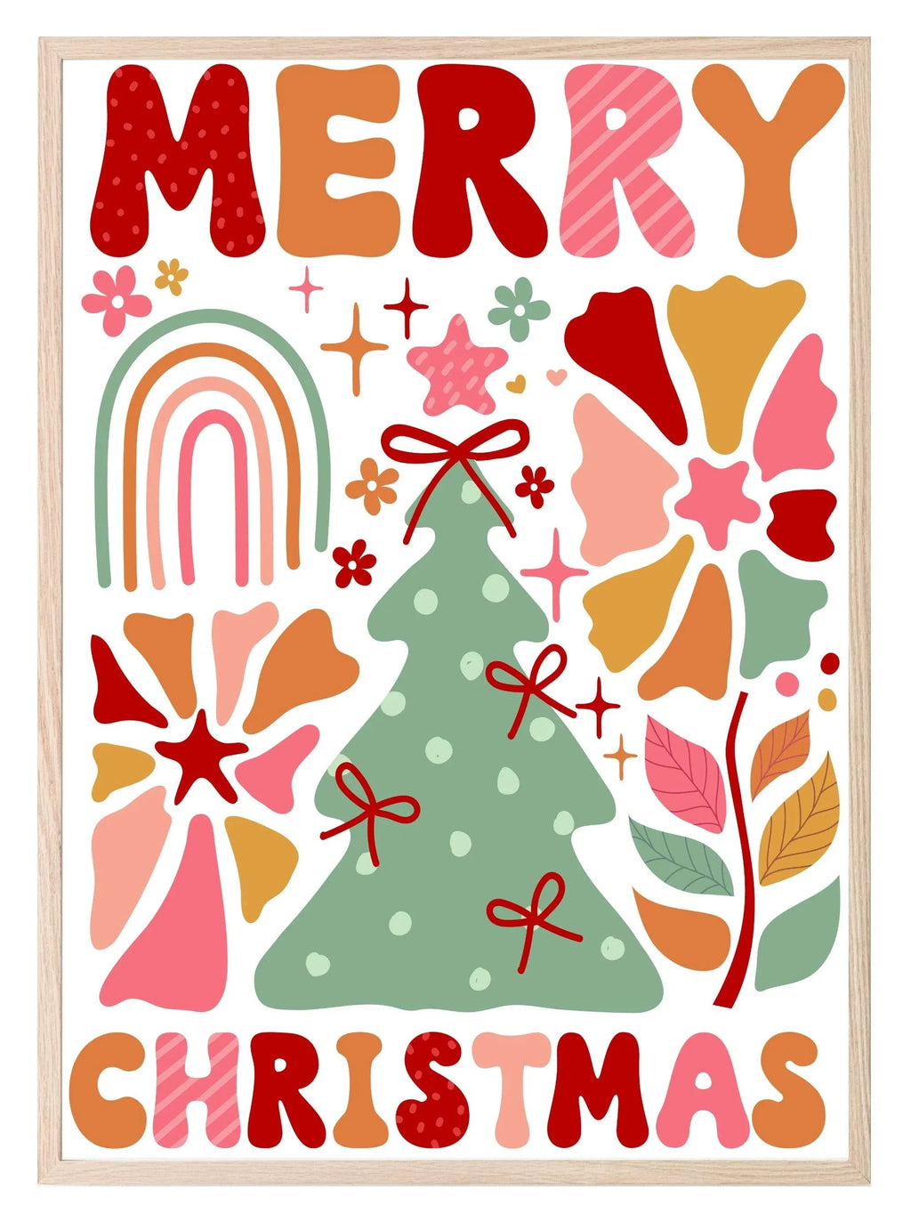 Merry Christmas Print | Christmas Art - Larosier Prints