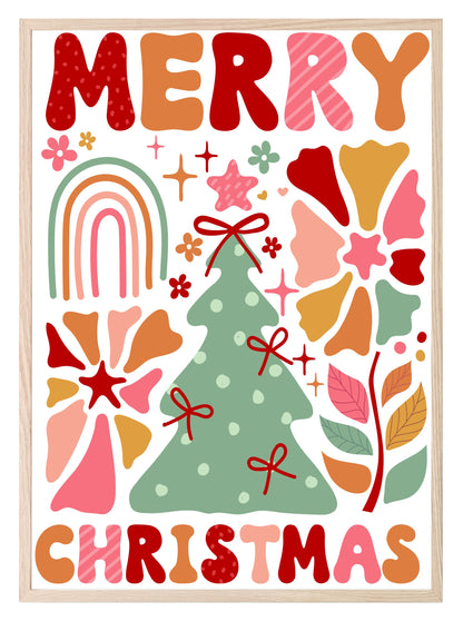 Merry Christmas Print | Christmas Art