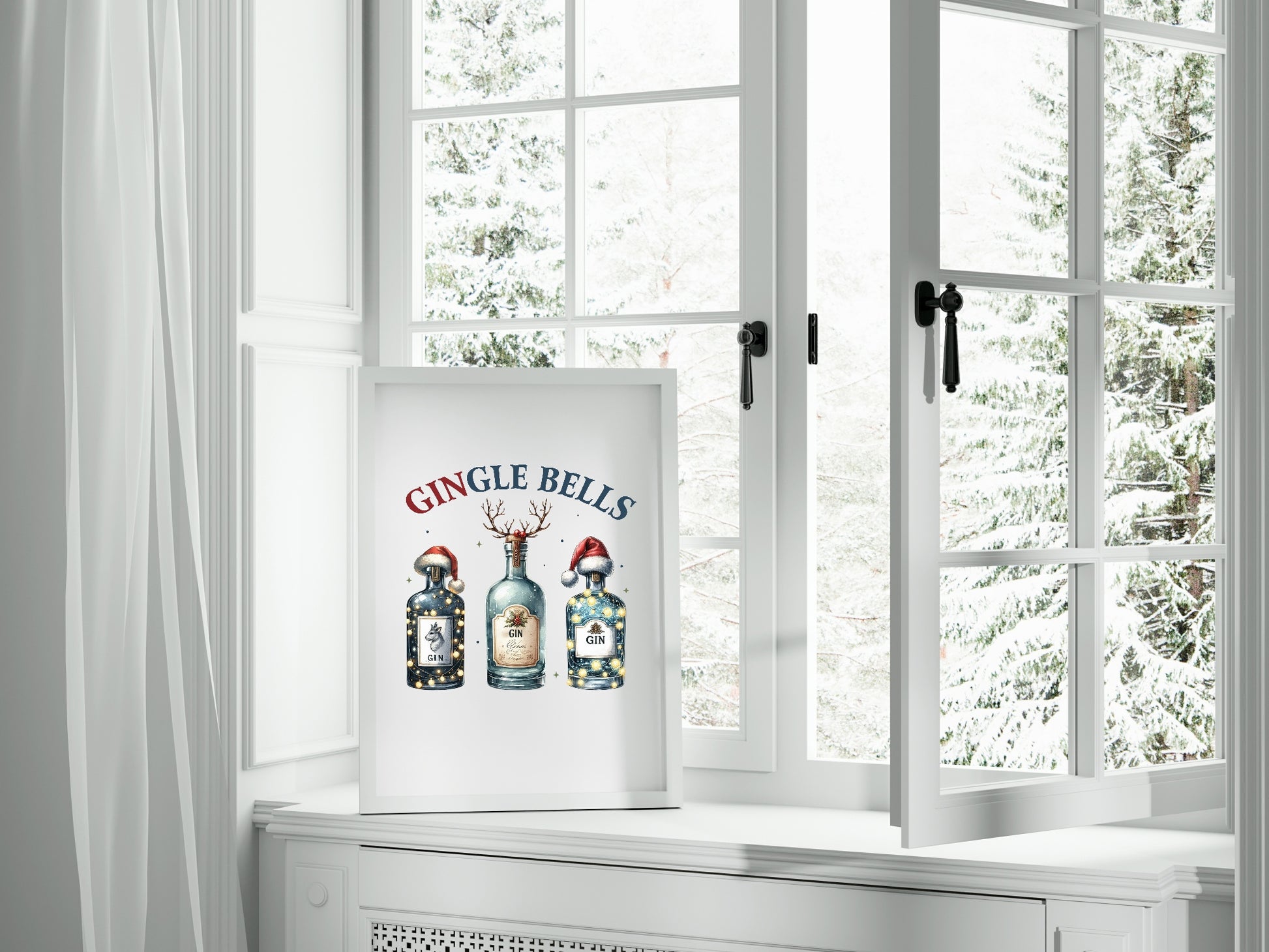 GINgle Bells Print | Christmas Wall Art