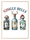 GINgle Bells Print | Christmas Wall Art - Larosier Prints
