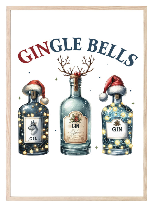 GINgle Bells Print | Christmas Wall Art