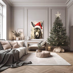Donkey In Santa Hat Oil Painting Print | Christmas Wall Art - Larosier Prints