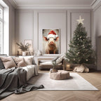 Piglet In Santa Hat Oil Painting Print | Christmas Wall Art - Larosier Prints
