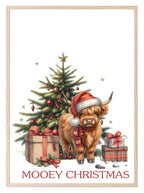 Highland Cow Mooey Christmas Print | Christmas Wall Art - Larosier Prints