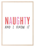 Naughty And I Know It Print | Christmas Art - Larosier Prints