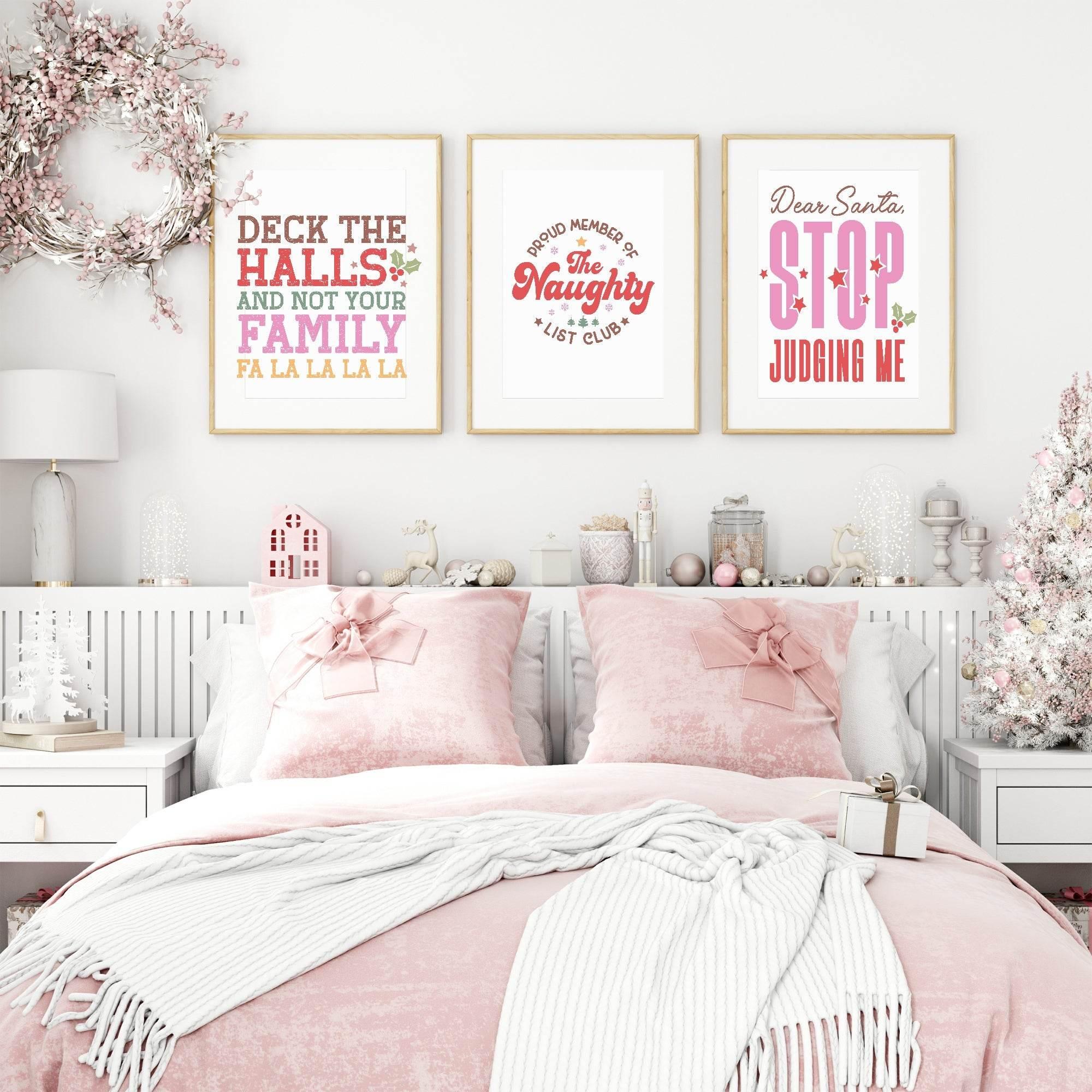 Dear Santa, Stop Judging Me Print | Christmas Art - Larosier Prints