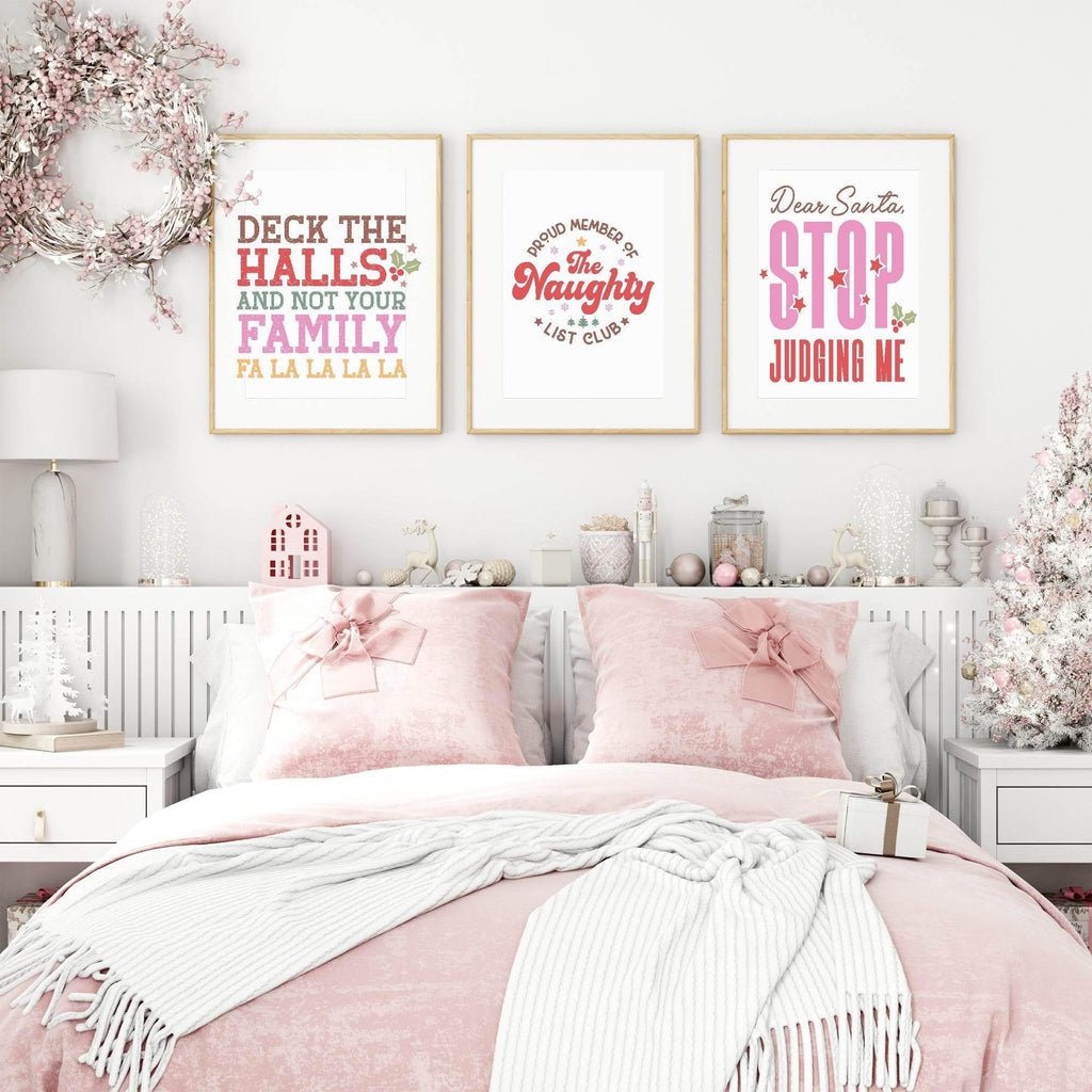 Deck The Halls And Not Your Family Print | Christmas Art - Larosier Prints