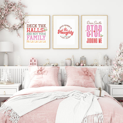 Deck The Halls And Not Your Family Print | Christmas Art