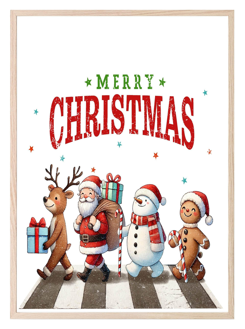 Merry Christmas Print | Abbey Road Inspired Wall Art - Larosier Prints