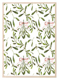 Mistletoe Pattern Print | Christmas Wall Art - Larosier Prints