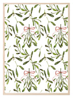 Mistletoe Pattern Print | Christmas Wall Art - Larosier Prints