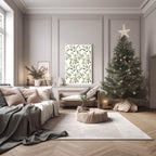 Mistletoe Pattern Print | Christmas Wall Art - Larosier Prints