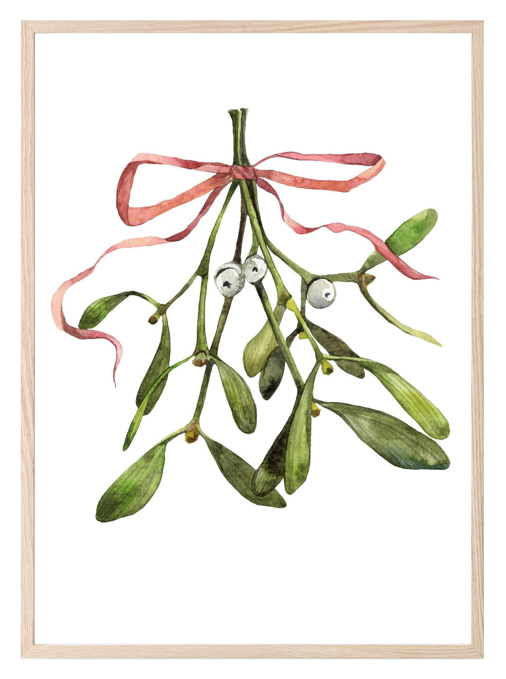 Mistletoe Print | Christmas Wall Art - Larosier Prints
