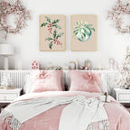 Holly Print | Christmas Wall Art | Beige - Larosier Prints