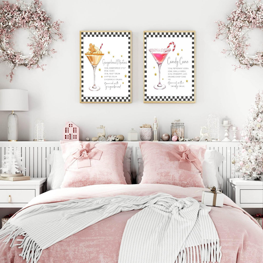 Gingerbread Martini Print | Christmas Wall Art - Larosier Prints