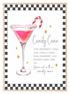 Candy Cane Cocktail Print | Christmas Wall Art - Larosier Prints