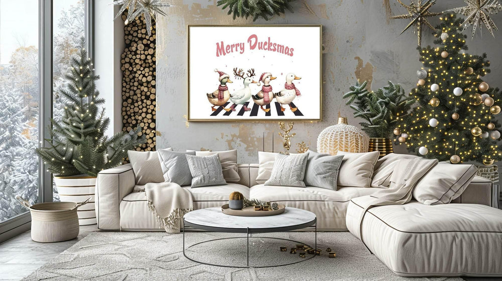 Merry Ducksmas Print | Abbey Road Inspired Wall Art - Larosier Prints