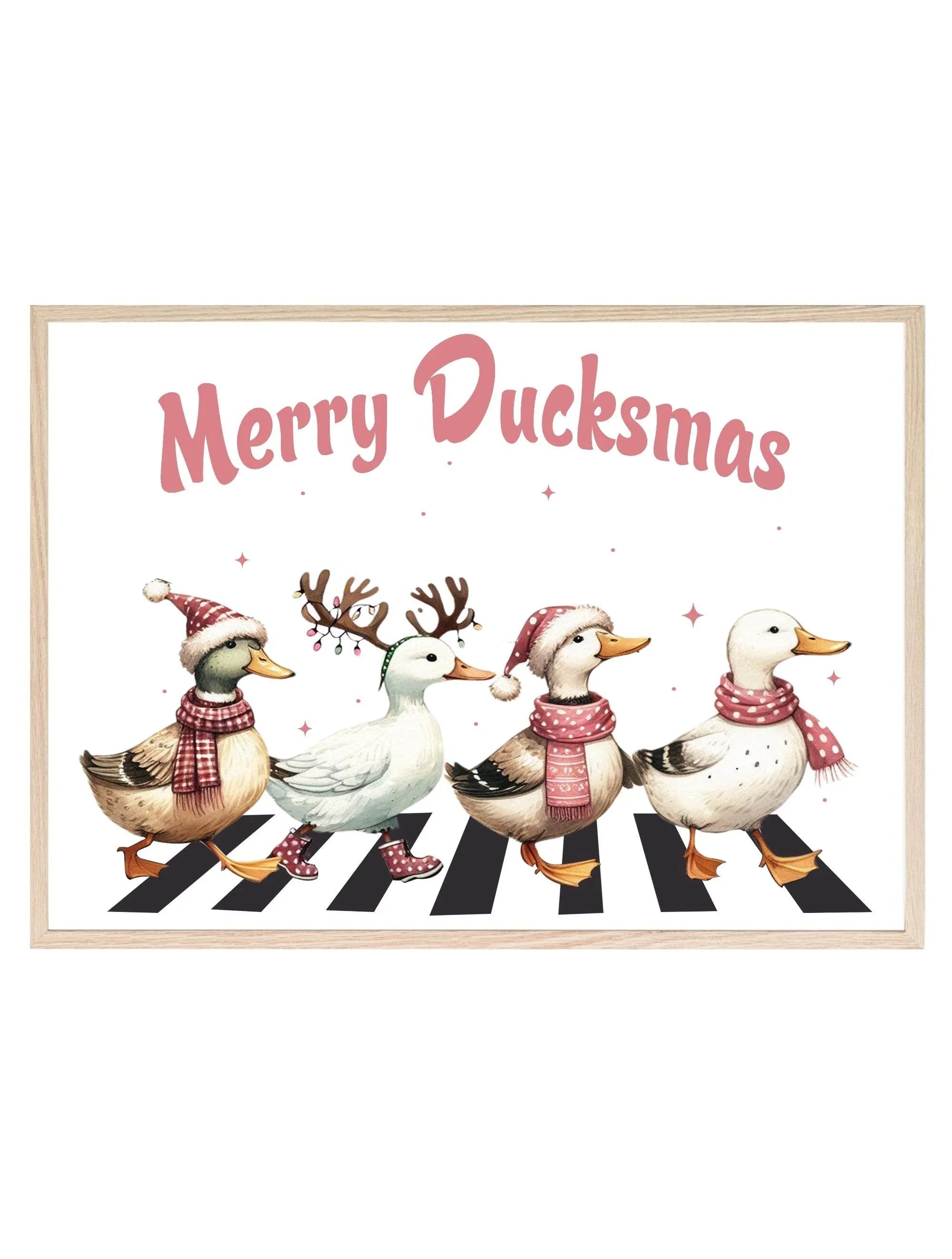 Merry Ducksmas Print | Abbey Road Inspired Wall Art - Larosier Prints