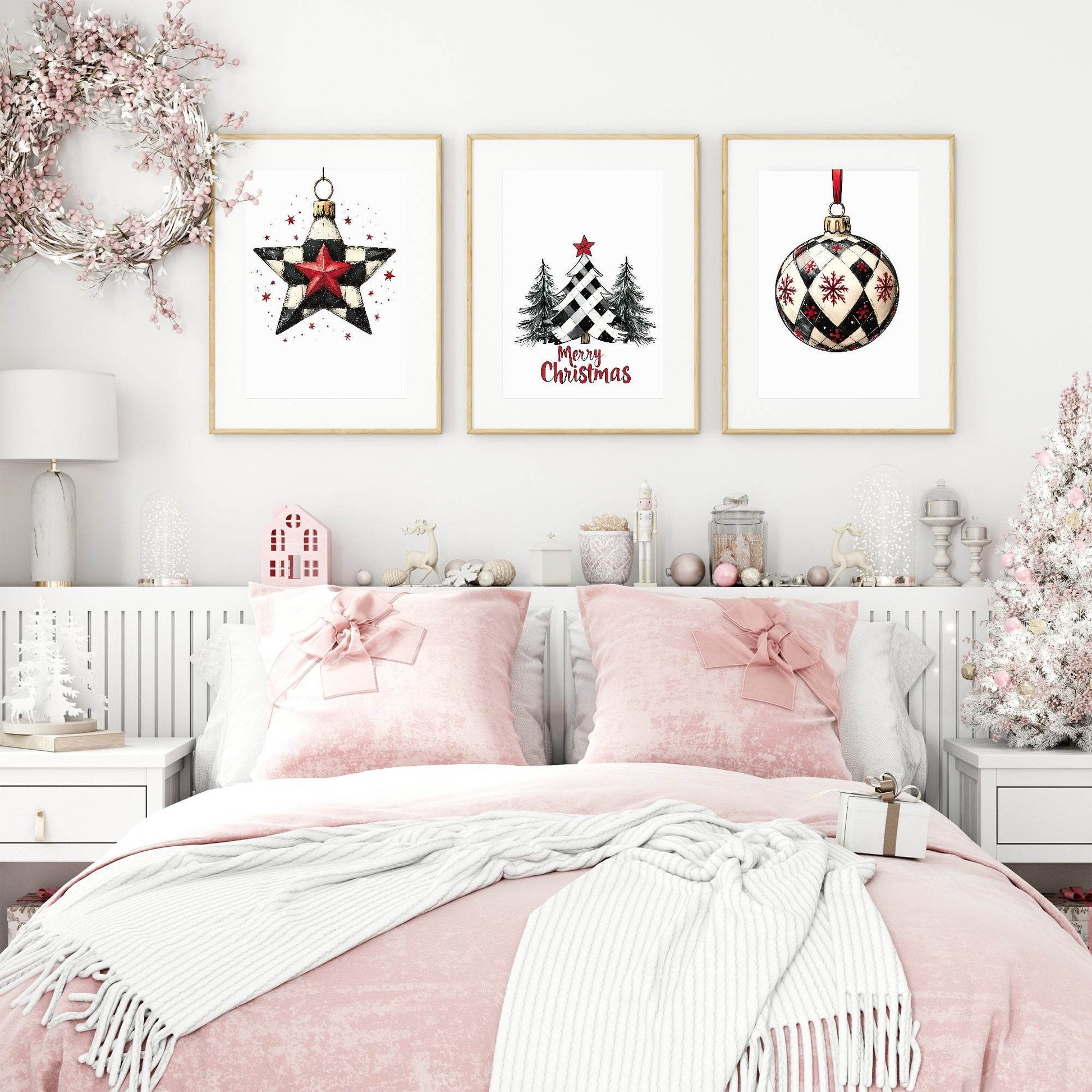Black & White Christmas Collection | Festive Wall Art