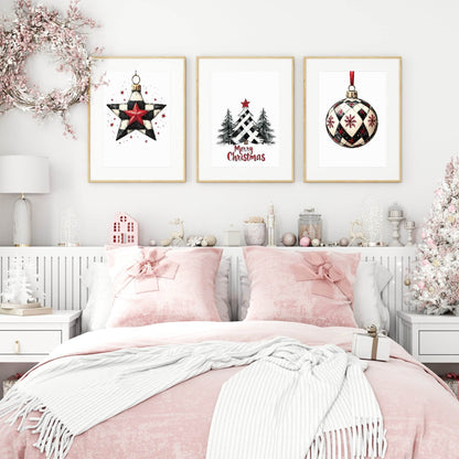 Black & White Christmas Collection | Festive Wall Art