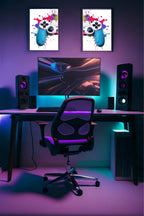 Set Of 2 PlayStation Controller Prints | Gaming Wall Art | Teenage Gamer Prints - Larosier Prints
