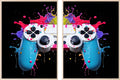 Set Of 2 PlayStation Controller Prints | Gaming Wall Art | Teenage Gamer Prints - Larosier Prints