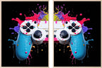 Set Of 2 PlayStation Controller Prints | Gaming Wall Art | Teenage Gamer Prints - Larosier Prints