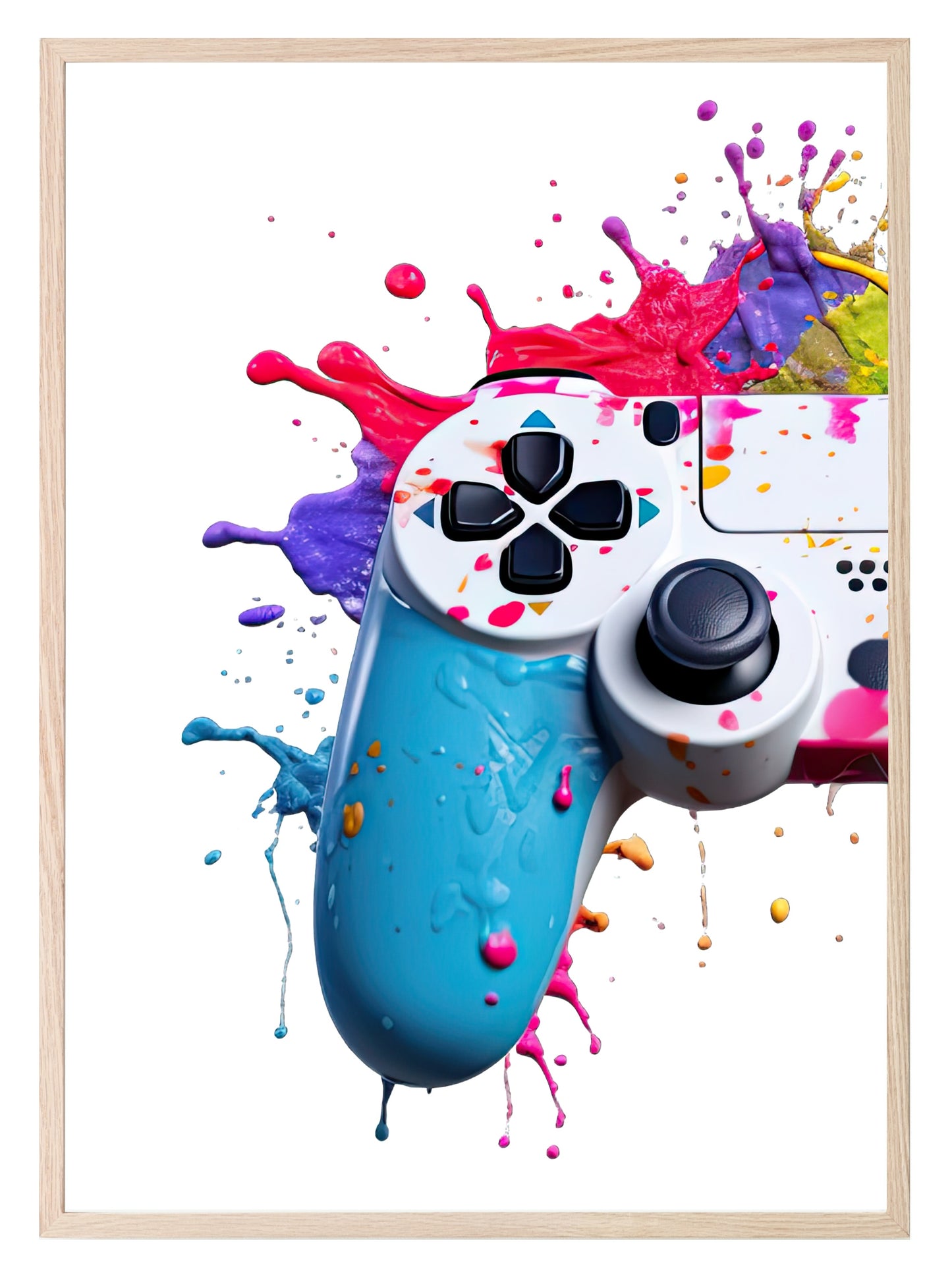 Set Of 2 PlayStation 5 Controller Prints | Gaming Wall Art | Teenage Gamer Prints