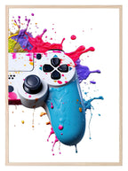 Set Of 2 PlayStation Controller Prints | Gaming Wall Art | Teenage Gamer Prints - Larosier Prints